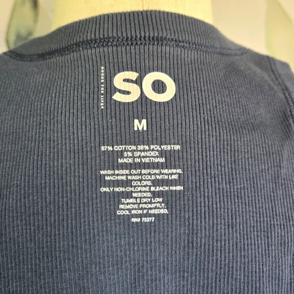 SO | Ribbed Tank Top in Gray sz M - Picture 4 of 6